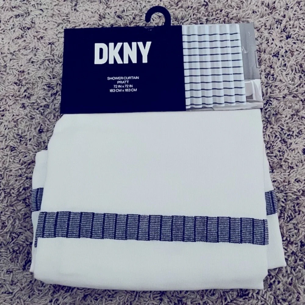 DKNY Shower Curtain Pratt 72 Inch X 72 Inch NWT